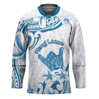 Aloha Hawaii Shaka Hockey Jersey Hang Loose Blue Version DT05 Unisex Blue - Polynesian Pride