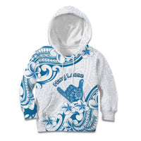 Aloha Hawaii Shaka Kid Hoodie Hang Loose Blue Version - Polynesian Pride