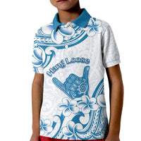 Aloha Hawaii Shaka Kid Polo Shirt Hang Loose Blue Version - Polynesian Pride