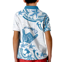 Aloha Hawaii Shaka Kid Polo Shirt Hang Loose Blue Version - Polynesian Pride