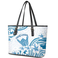 Aloha Hawaii Shaka Leather Tote Bag Hang Loose Blue Version - Polynesian Pride