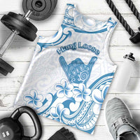 Aloha Hawaii Shaka Men Tank Top Hang Loose Blue Version - Polynesian Pride