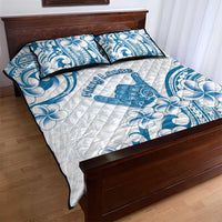 Aloha Hawaii Shaka Quilt Bed Set Hang Loose Blue Version - Polynesian Pride