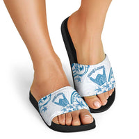 Aloha Hawaii Shaka Slide Sandals Hang Loose Blue Version - Polynesian Pride
