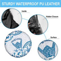 Aloha Hawaii Shaka Spare Tire Cover Hang Loose Blue Version - Polynesian Pride