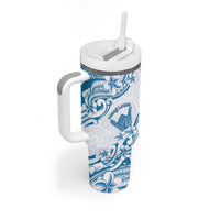 Aloha Hawaii Shaka Tumbler With Handle Hang Loose Blue Version - Polynesian Pride