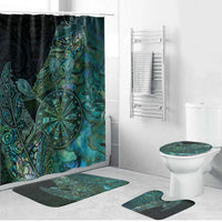 New Zealand Dart Bathroom Set Maori Fern With Paua Shell - Polynesian Pride