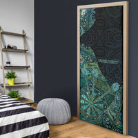 Personalised New Zealand Dart Door Cover Maori Fern With Paua Shell - Polynesian Pride