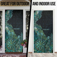 Personalised New Zealand Dart Door Cover Maori Fern With Paua Shell - Polynesian Pride