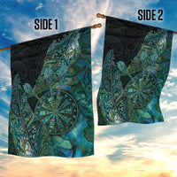 New Zealand Dart Garden Flag Maori Fern With Paua Shell - Polynesian Pride