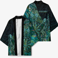 Personalised New Zealand Dart Kimono Maori Fern With Paua Shell - Polynesian Pride