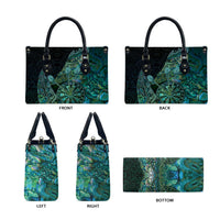 New Zealand Dart Leather Bag Maori Fern With Paua Shell - Polynesian Pride