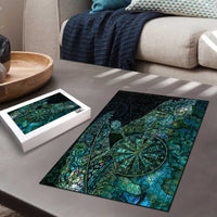 New Zealand Dart Puzzle Maori Fern With Paua Shell - Polynesian Pride