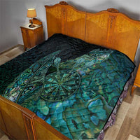 New Zealand Dart Quilt Maori Fern With Paua Shell - Polynesian Pride