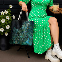 New Zealand Dart Tote Bag Maori Fern With Paua Shell - Polynesian Pride