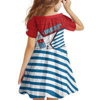 West Papua Morning Star Family Matching Off The Shoulder Long Sleeve Dress and Hawaiian Shirt One People One Soul - Polynesian Pride