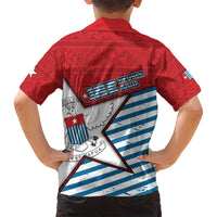 West Papua Morning Star Family Matching Summer Maxi Dress and Hawaiian Shirt One People One Soul - Polynesian Pride