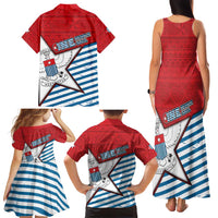 West Papua Morning Star Family Matching Tank Maxi Dress and Hawaiian Shirt One People One Soul - Polynesian Pride