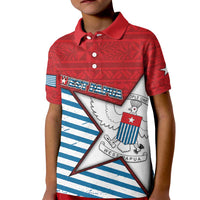 West Papua Morning Star Kid Polo Shirt One People One Soul - Polynesian Pride