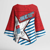 West Papua Morning Star Kimono Sleeve Blouse One People One Soul - Polynesian Pride