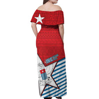 West Papua Morning Star Off Shoulder Maxi Dress One People One Soul - Polynesian Pride
