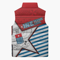 West Papua Morning Star Sleeveless Puffer Jacket One People One Soul - Polynesian Pride