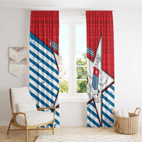 West Papua Morning Star Window Curtain One People One Soul - Polynesian Pride