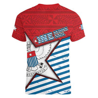 West Papua Morning Star Women V-Neck T-Shirt One People One Soul - Polynesian Pride