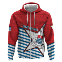West Papua Morning Star Zip Hoodie One People One Soul - Polynesian Pride