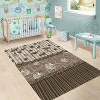 Hawaii Christmas In July Area Rug Beige Mele Kalikimaka Sea Animals