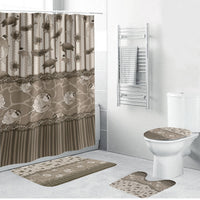 Hawaii Christmas In July Bathroom Set Beige Mele Kalikimaka Sea Animals