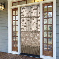 Hawaii Christmas In July Door Cover Beige Mele Kalikimaka Sea Animals