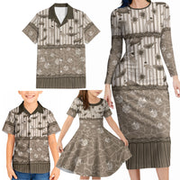 Hawaii Christmas In July Family Matching Long Sleeve Bodycon Dress and Hawaiian Shirt Beige Mele Kalikimaka Sea Animals DT05 - Polynesian Pride