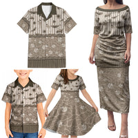 Hawaii Christmas In July Family Matching Puletasi and Hawaiian Shirt Beige Mele Kalikimaka Sea Animals DT05 - Polynesian Pride