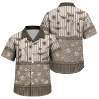 Hawaii Christmas In July Family Matching Short Sleeve Bodycon Dress and Hawaiian Shirt Beige Mele Kalikimaka Sea Animals DT05 Son's Shirt Beige - Polynesian Pride