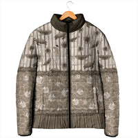 Hawaii Christmas In July Padded Jacket Beige Mele Kalikimaka Sea Animals