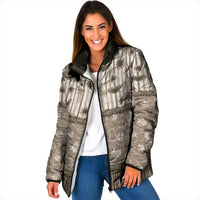 Hawaii Christmas In July Padded Jacket Beige Mele Kalikimaka Sea Animals