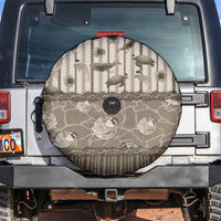 Hawaii Christmas In July Spare Tire Cover Beige Mele Kalikimaka Sea Animals