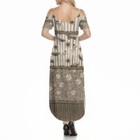 Hawaii Christmas In July Summer Maxi Dress Beige Mele Kalikimaka Sea Animals DT05 - Polynesian Pride