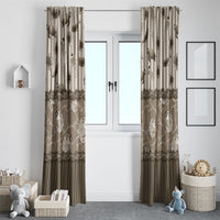 Hawaii Christmas In July Window Curtain Beige Mele Kalikimaka Sea Animals