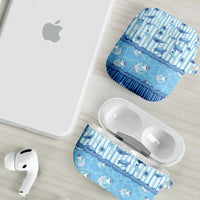 Hawaii Christmas In July AirPods Case Sky Blue Mele Kalikimaka Sea Animals