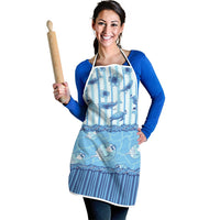 Hawaii Christmas In July Apron Sky Blue Mele Kalikimaka Sea Animals