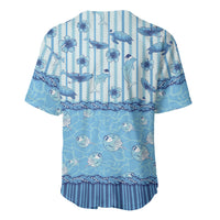Hawaii Christmas In July Baseball Jersey Sky Blue Mele Kalikimaka Sea Animals