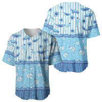 Hawaii Christmas In July Baseball Jersey Sky Blue Mele Kalikimaka Sea Animals