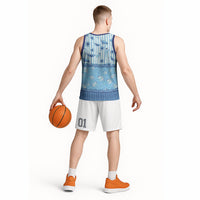 Hawaii Christmas In July Basketball Jersey Sky Blue Mele Kalikimaka Sea Animals