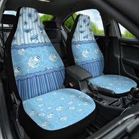 Hawaii Christmas In July Car Seat Cover Sky Blue Mele Kalikimaka Sea Animals