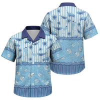 Hawaii Christmas In July Family Matching Short Sleeve Bodycon Dress and Hawaiian Shirt Sky Blue Mele Kalikimaka Sea Animals DT05 Son's Shirt Blue - Polynesian Pride
