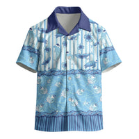 Hawaii Christmas In July Kid Hawaiian Shirt Sky Blue Mele Kalikimaka Sea Animals DT05 - Polynesian Pride