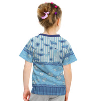 Hawaii Christmas In July Kid T Shirt Sky Blue Mele Kalikimaka Sea Animals
