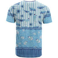 Hawaii Christmas In July T Shirt Sky Blue Mele Kalikimaka Sea Animals